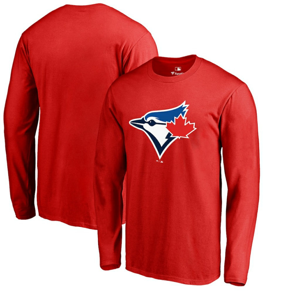 Toronto Blue Jays Logo Long Sleeve T-Shirt Red