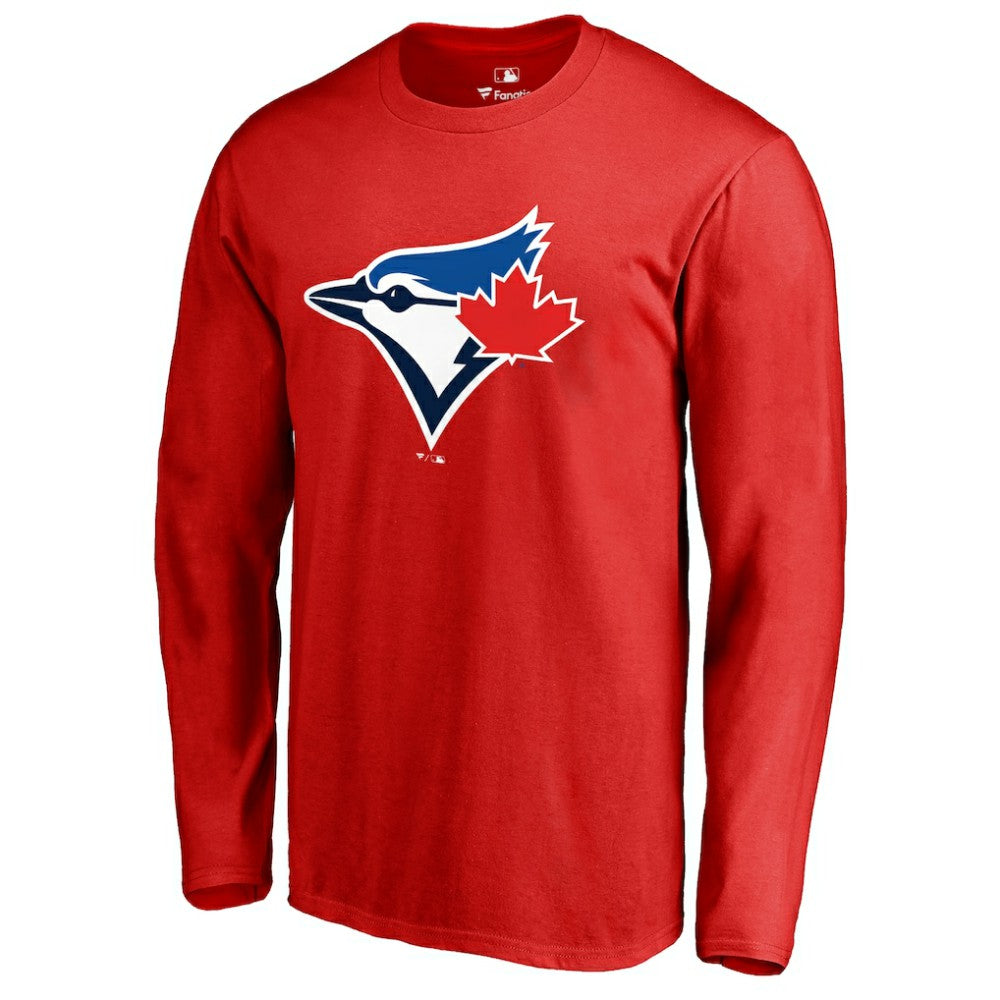 Toronto Blue Jays Logo Long Sleeve T-Shirt Red