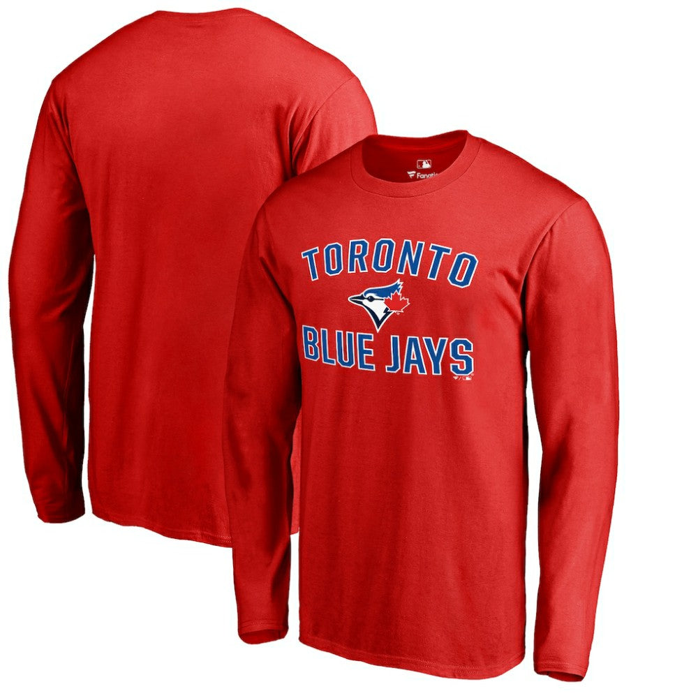 Toronto Blue Jays Wordmark Long Sleeve T-Shirt Red