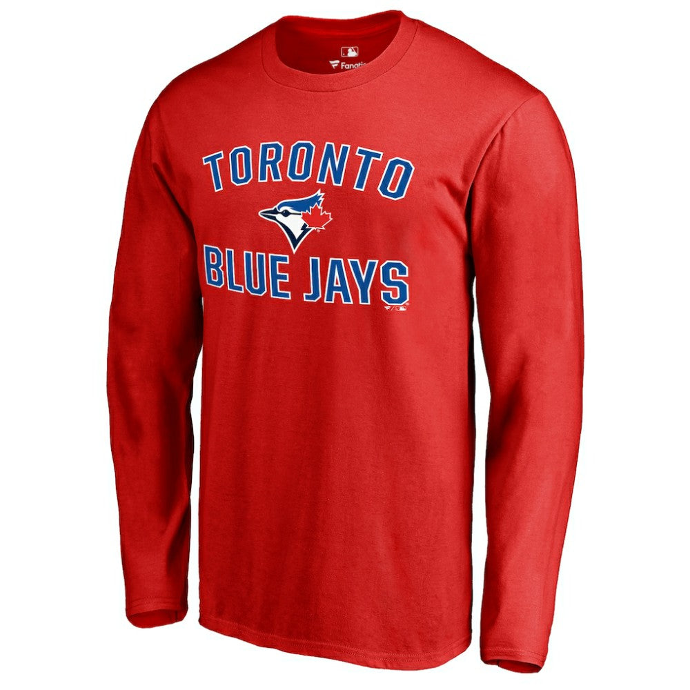 Toronto Blue Jays Wordmark Long Sleeve T-Shirt Red