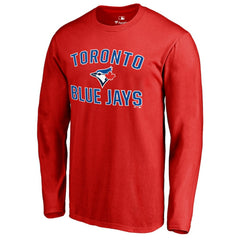 Toronto Blue Jays Wordmark Long Sleeve T-Shirt Red
