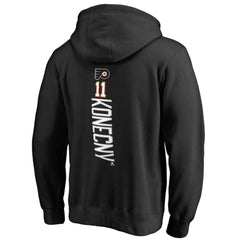 Travis Konecny Philadelphia Flyers Backer Pullover Hoodie - Black Hoodies