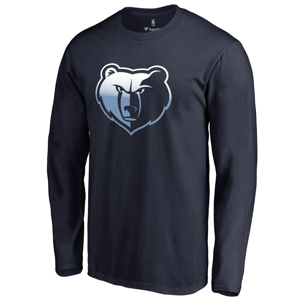 Memphis Grizzlies Gradient Logo Long Sleeve T-Shirt - Navy for sale