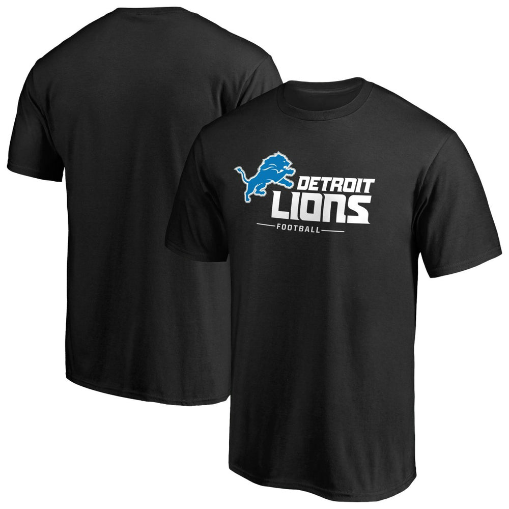 Detroit Lions Team Lockup T-Shirt - Black discount