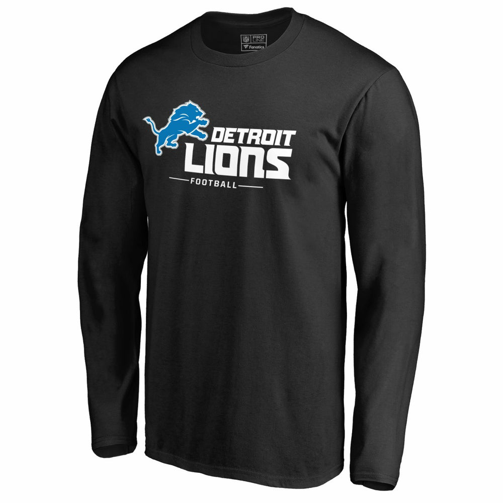 Detroit Lions Team Lockup II Long Sleeve T-Shirt - Black sale