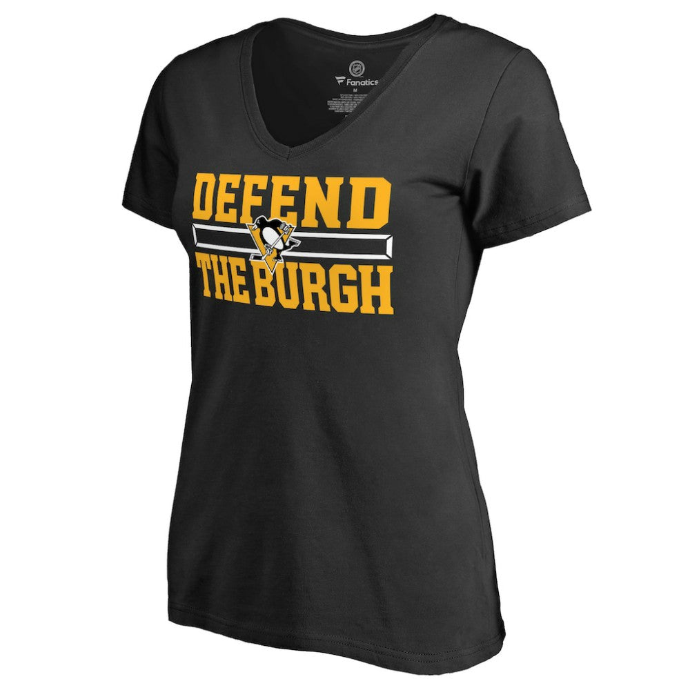 Pittsburgh Penguins Women's Hometown Collection Defend T-Shirt - Black T-shirts