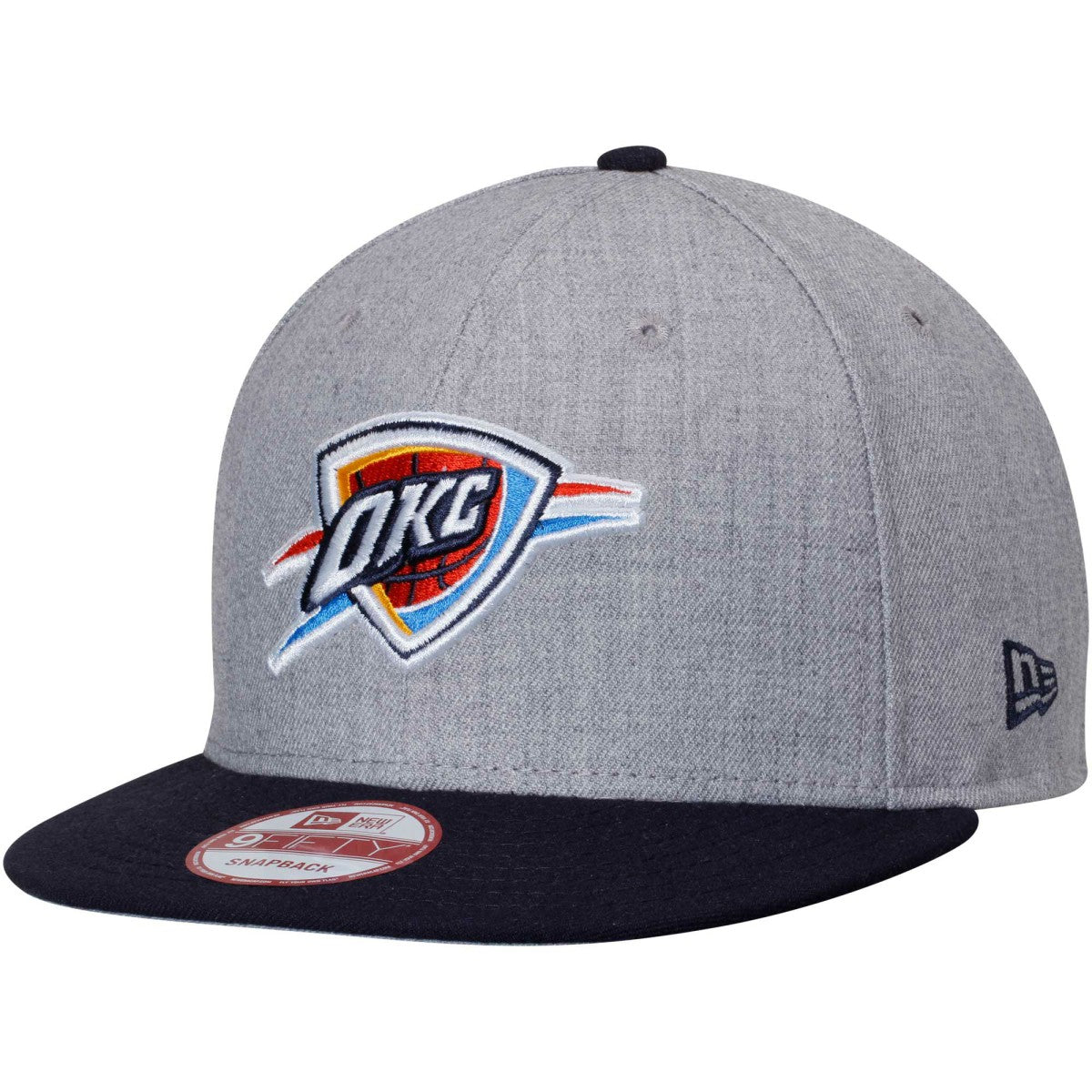 Oklahoma City Thunder Two-Tone 9FIFTY Snapback Adjustable Hat - Heathered Gray/Navy sale