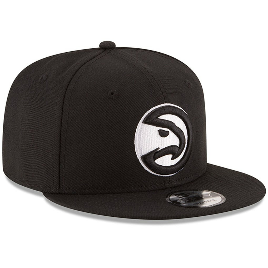 Atlanta Hawks Black & White Logo 9FIFTY Adjustable Snapback Hat - Black on sale
