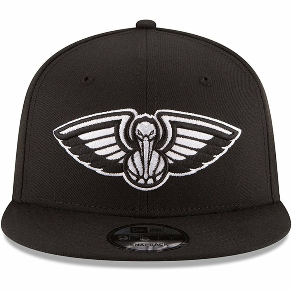 New Orleans Pelicans Black & White Logo 9FIFTY Adjustable Snapback Hat - Black for sale
