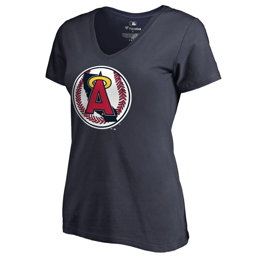 Los Angeles Angels Women's Cooperstown Collection Forbes T-Shirt Navy