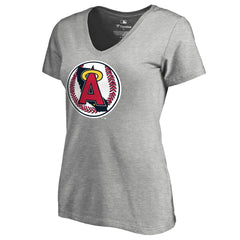 Los Angeles Angels Women's Cooperstown Collection Forbes T-Shirt Ash