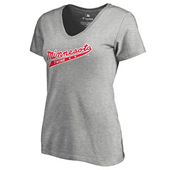 Minnesota Twins Women's Cooperstown Collection Forbes T-Shirt Ash