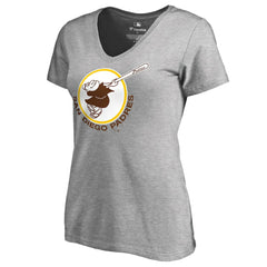 San Diego Padres Women's Cooperstown Collection Forbes T-Shirt Ash