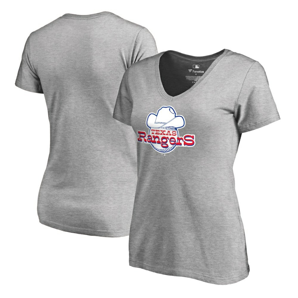 Texas Rangers Women's Cooperstown Collection Forbes T-Shirt Ash
