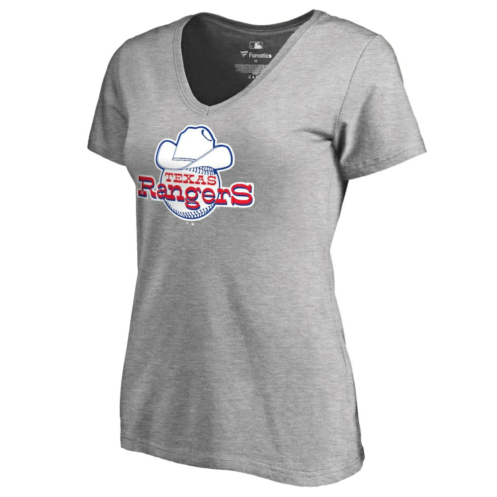 Texas Rangers Women's Cooperstown Collection Forbes T-Shirt Ash