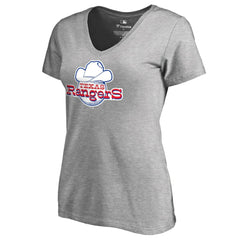 Texas Rangers Women's Cooperstown Collection Forbes T-Shirt Ash