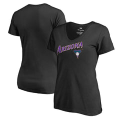 Arizona Diamondbacks Women's Core Wahconah V-Neck T-Shirt Black