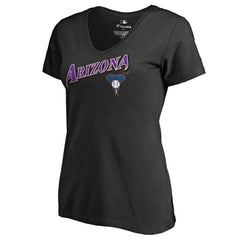 Arizona Diamondbacks Women's Core Wahconah V-Neck T-Shirt Black