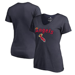 Los Angeles Angels Women's Core Wahconah V-Neck T-Shirt Navy