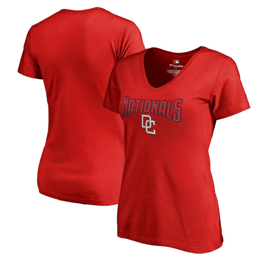 Washington Nationals Women's Core Wahconah V-Neck T-Shirt Red