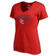 Washington Nationals Women's Core Wahconah V-Neck T-Shirt Red