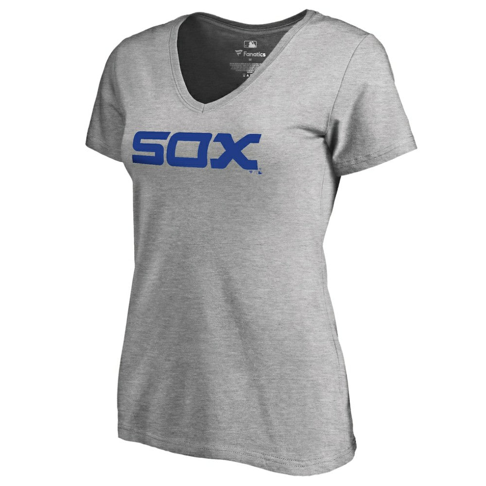 Chicago White Sox Women's Core Wahconah V-Neck T-Shirt Heather Gray