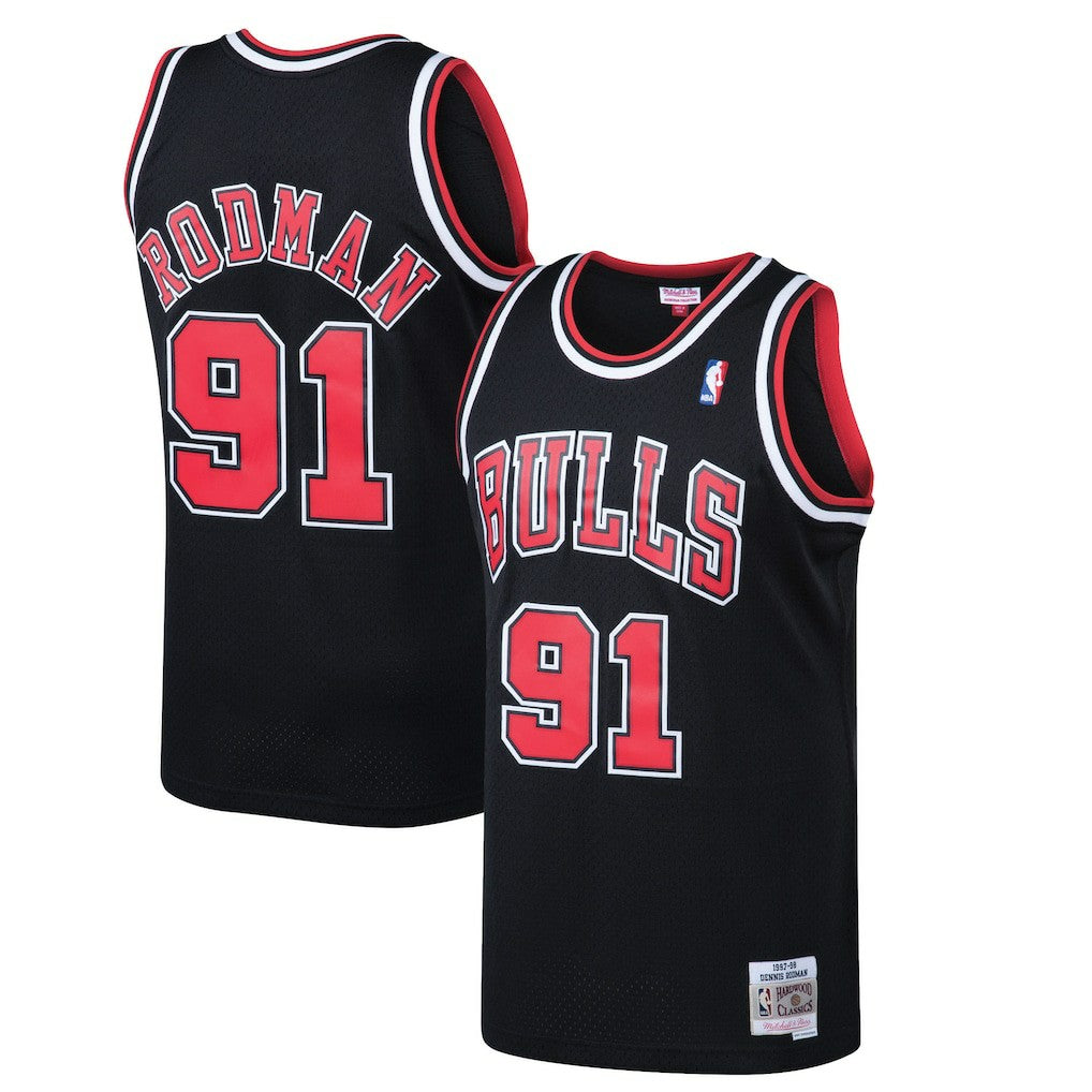 Dennis Rodman Chicago Bulls 1997/98 Hardwood Classics Swingman Jersey sale - Black shop