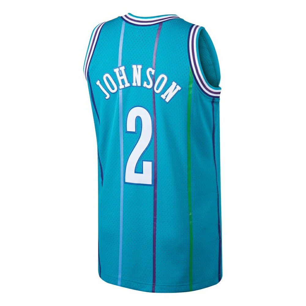 Larry Johnson Charlotte Hornets 1992/93 Hardwood Classics Swingman Jersey - Teal cheap
