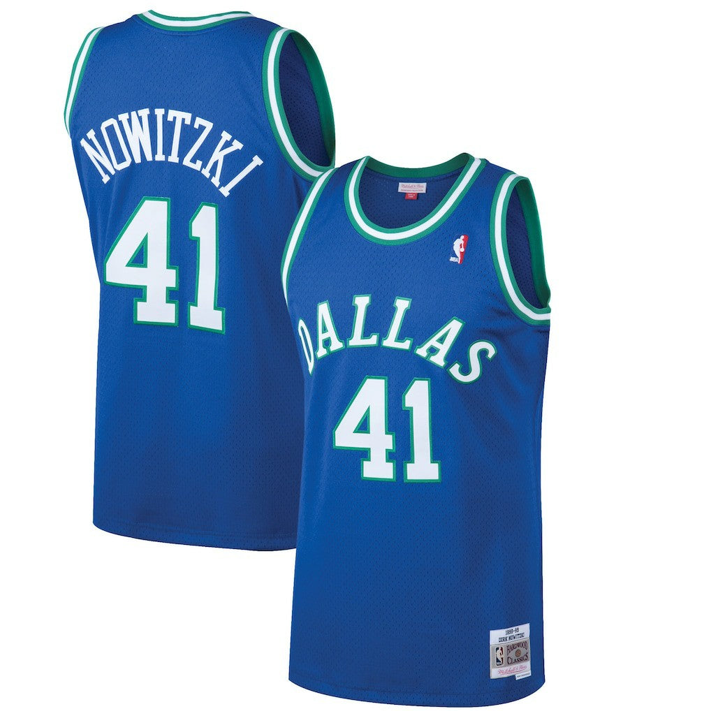 Dirk Nowitzki Dallas Mavericks 1998/99 Hardwood Classics Swingman Jersey sale - Blue shop