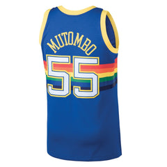 Dikembe Mutombo Denver Nuggets 1991/92 Hardwood Classics Swingman Jersey sale - Blue online