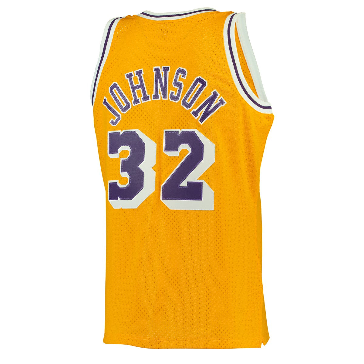 Magic Johnson Los Angeles Lakers 1984/85 Hardwood Classics Swingman Jersey - Gold for sale