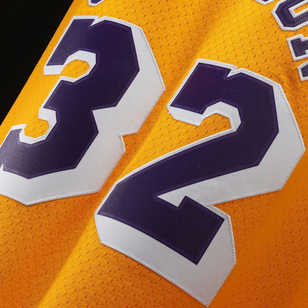 Magic Johnson Los Angeles Lakers 1984/85 Hardwood Classics Swingman Jersey - Gold for sale