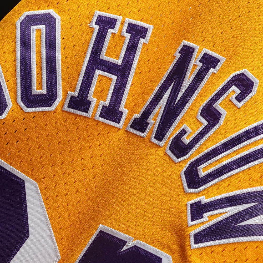 Magic Johnson Los Angeles Lakers 1984/85 Hardwood Classics Swingman Jersey - Gold for sale