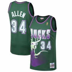 Ray Allen Milwaukee Bucks 1996/97 Hardwood Classics Swingman Jersey - Kelly Green cheap