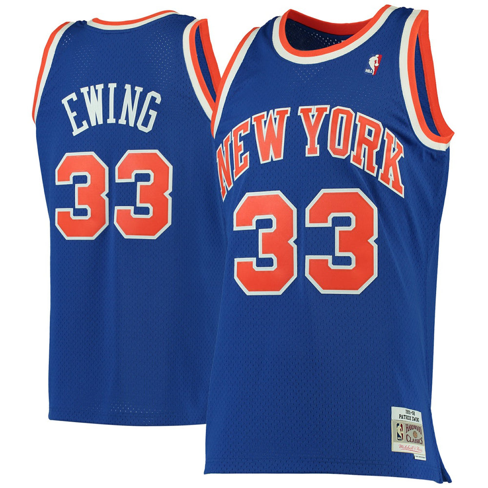 Patrick Ewing New York Knicks 1991/92 Hardwood Classics Swingman Jersey - Blue discount