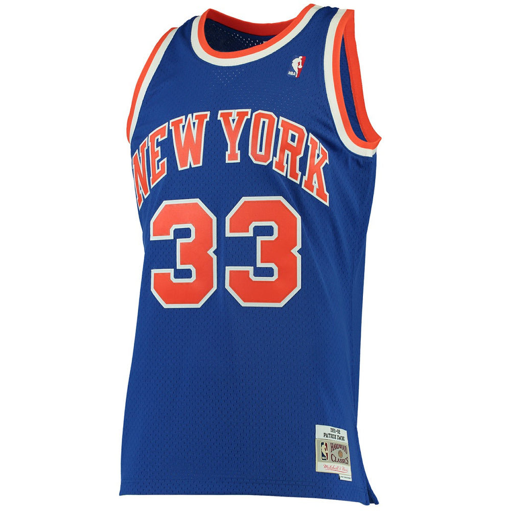 Patrick Ewing New York Knicks 1991/92 Hardwood Classics Swingman Jersey - Blue discount