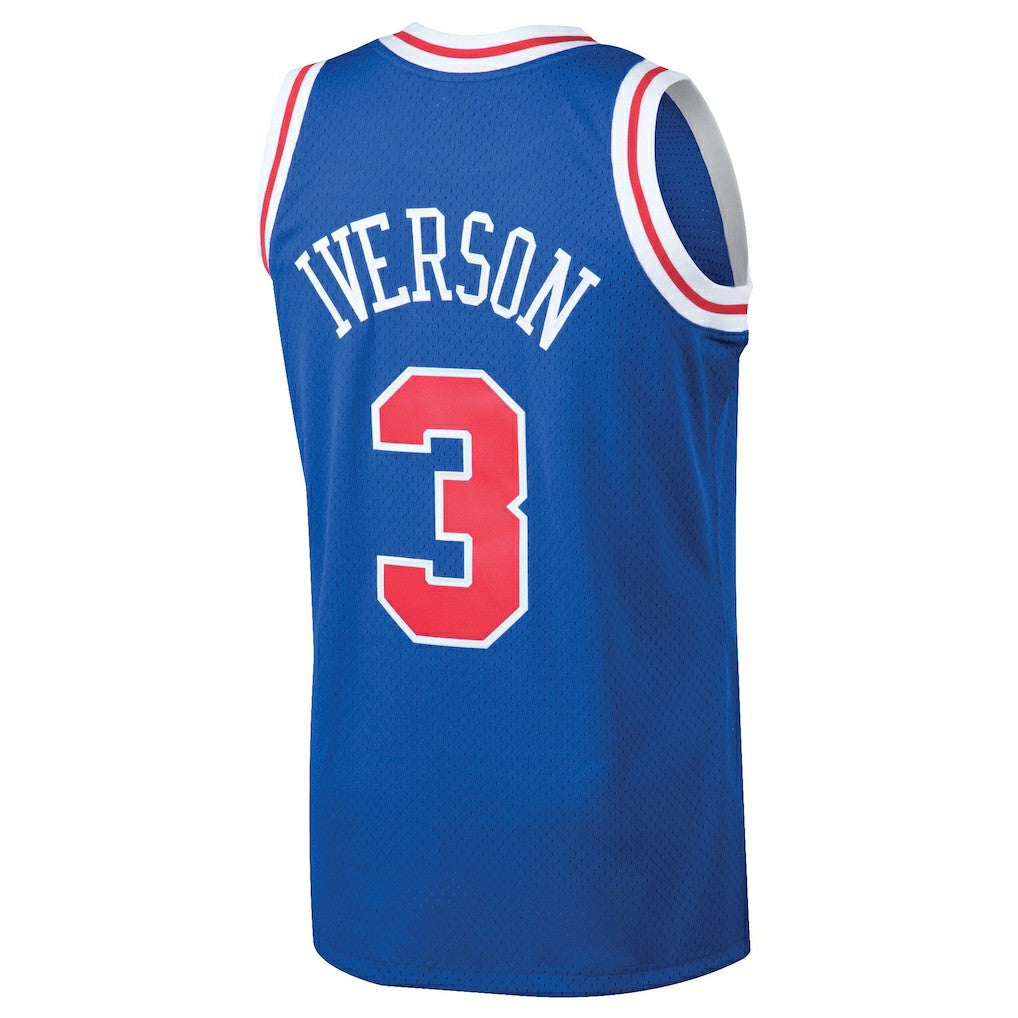 Allen Iverson Philadelphia 76ers 1996/97 Hardwood Classics Swingman Jersey - Royal cheap