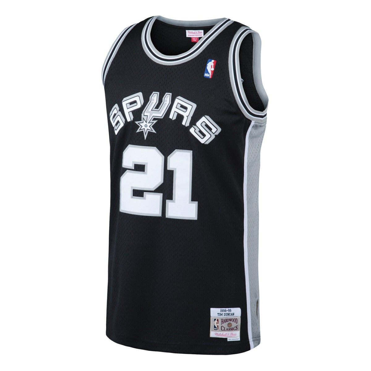 Tim Duncan San Antonio Spurs 1998/99 Hardwood Classics Swingman Jersey - Black for sale