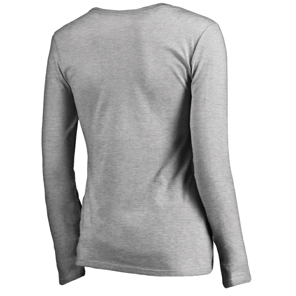 Chicago Blackhawks Women's Primary Logo Long Sleeve T-Shirt - Ash T-shirts
