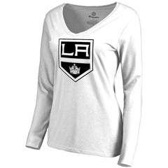 Los Angeles Kings Women's Primary Team Logo Long Sleeve T-Shirt - White T-shirts