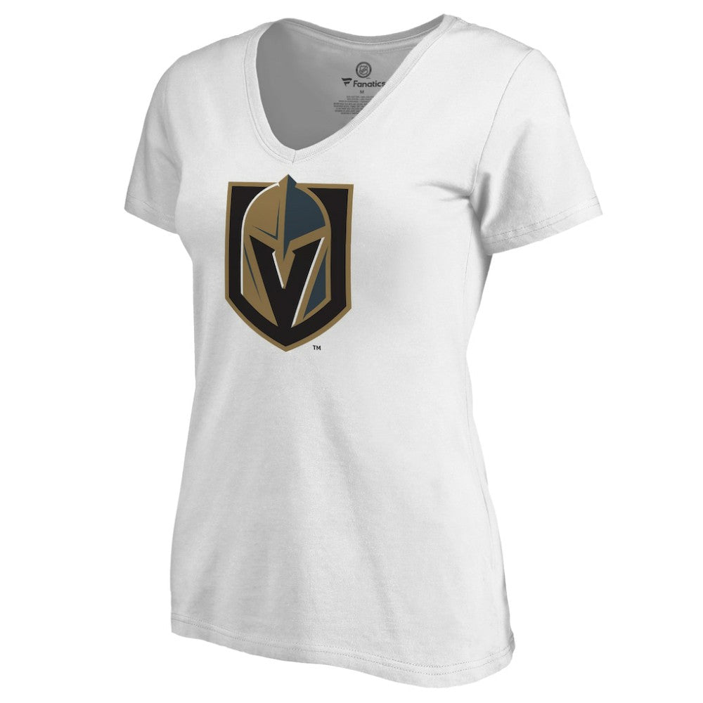 Vegas Golden Knights Women's Alternate Primary Logo V-Neck T-Shirt - White T-shirts