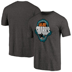 San Jose Sharks Hometown Collection Chomp Tri-Blend T-Shirt - Black T-shirts