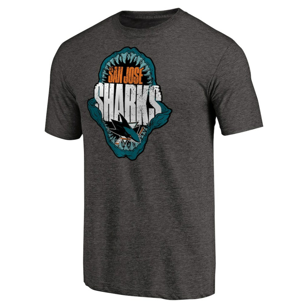 San Jose Sharks Hometown Collection Chomp Tri-Blend T-Shirt - Black T-shirts