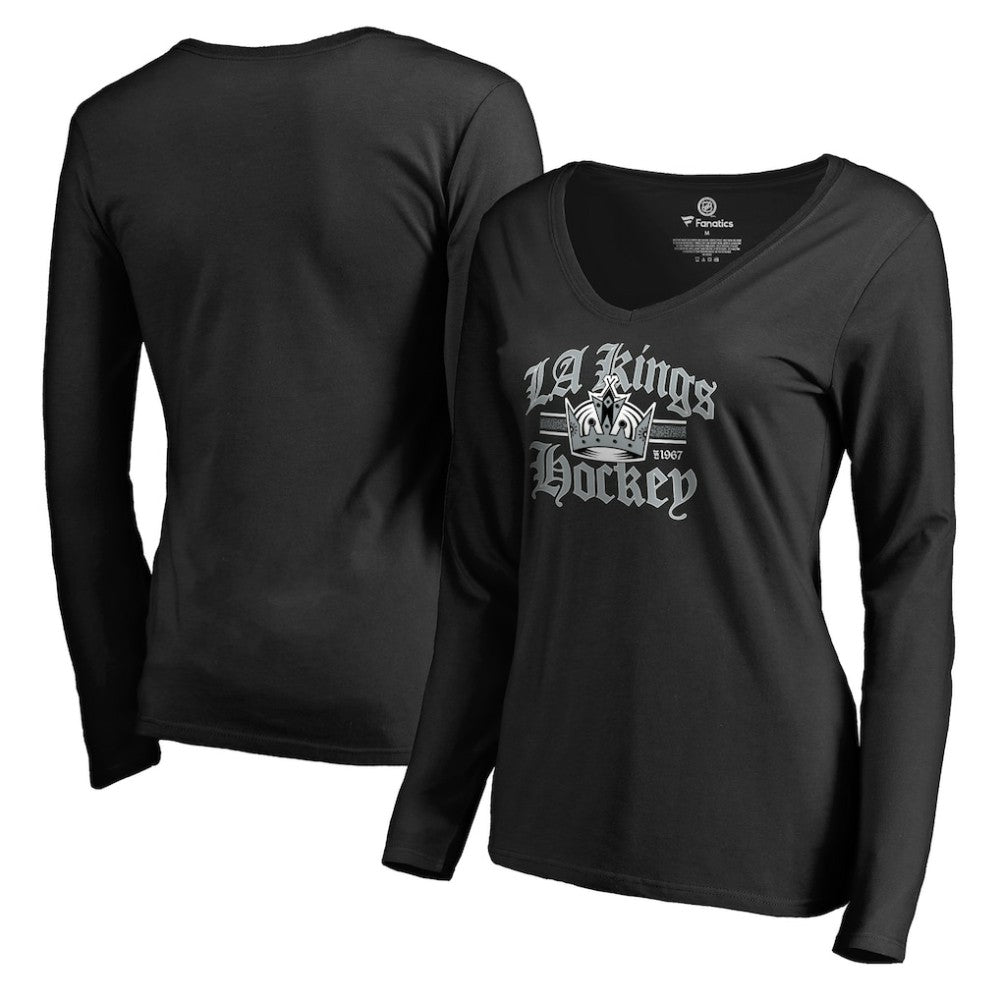 Los Angeles Kings Women's Hometown Collection The Crown Long Sleeve T-Shirt - Black T-shirts
