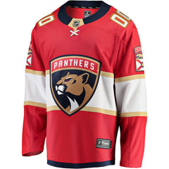 Florida Panthers Fanatics Home Breakaway Custom Jersey - Red Jerseys