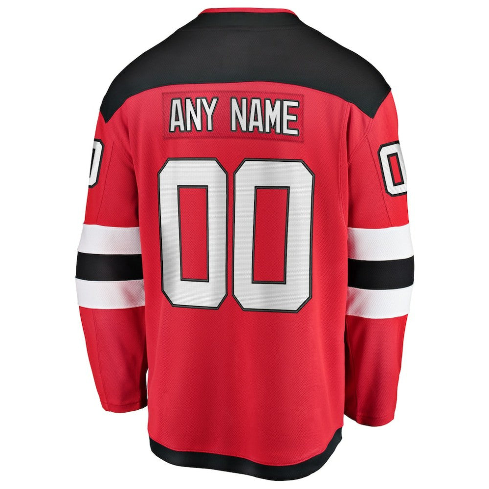 New Jersey Devils Fanatics Home Breakaway Custom Jersey - Red Jerseys