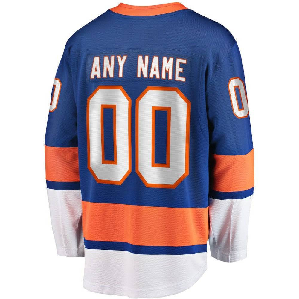 New York Islanders Fanatics Home Breakaway Custom Jersey - Blue Jerseys
