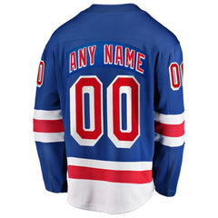 New York Rangers Fanatics Home Breakaway Custom Jersey - Blue Jerseys