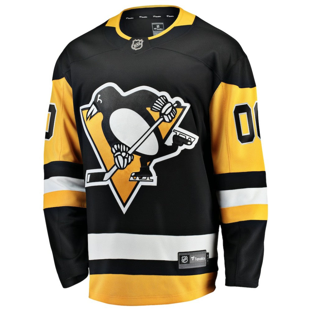 Pittsburgh Penguins Fanatics Home Breakaway Custom Jersey - Black Jerseys