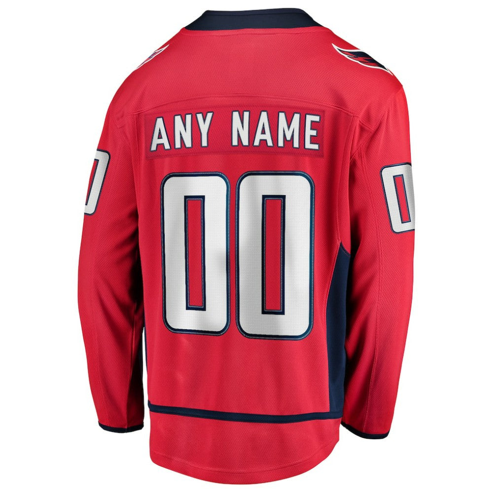 Washington Capitals Fanatics Home Breakaway Custom Jersey - Red Jerseys
